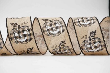 Halloween Smiling Carved Pumpkin Ribbon - Halloween Smiling Carved Pumpkin Ribbon